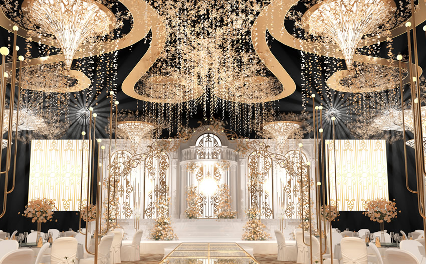 旬阳花木兰喜事汇金色大厅效果展示